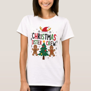Camiseta Equipo de Hermana de Navidad Amigos de Pan de Jeng