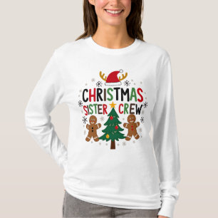 Camiseta Equipo de hermana de Navidad Amigos de pan de jeng