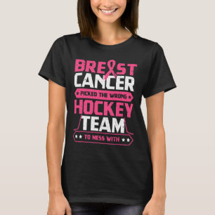 Camiseta Equipo de hockey sobre cáncer de mama Cinta de sen