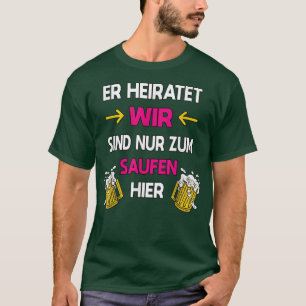 Camiseta Equipo de hombres del novio Hombres JGA Fiesta de