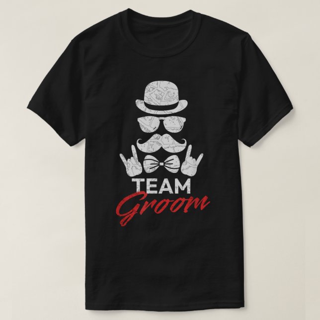 Camiseta Equipo de hombres GroomWedding Matrimonio Despedid (Diseño del anverso)