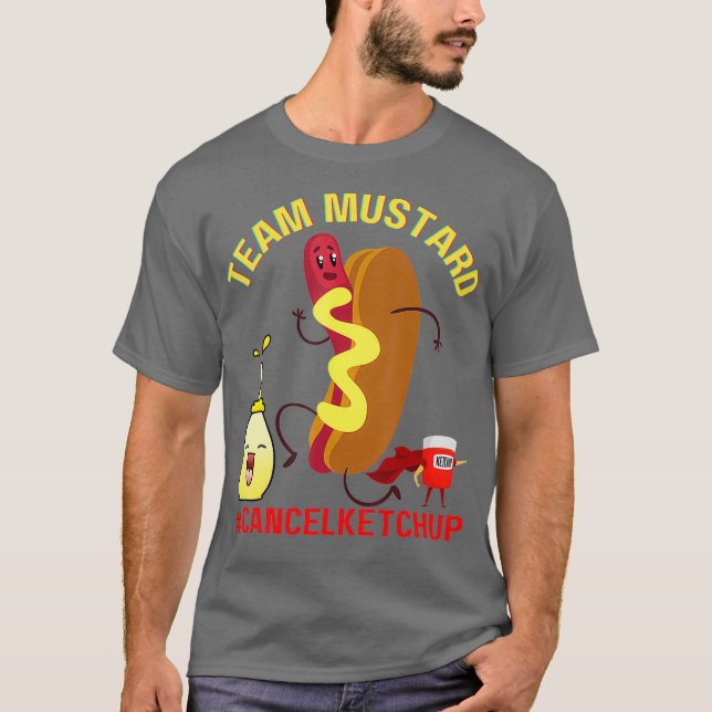 Camiseta Equipo de Hotdog Funerario Mustard Cancela Hotdogs (Anverso)
