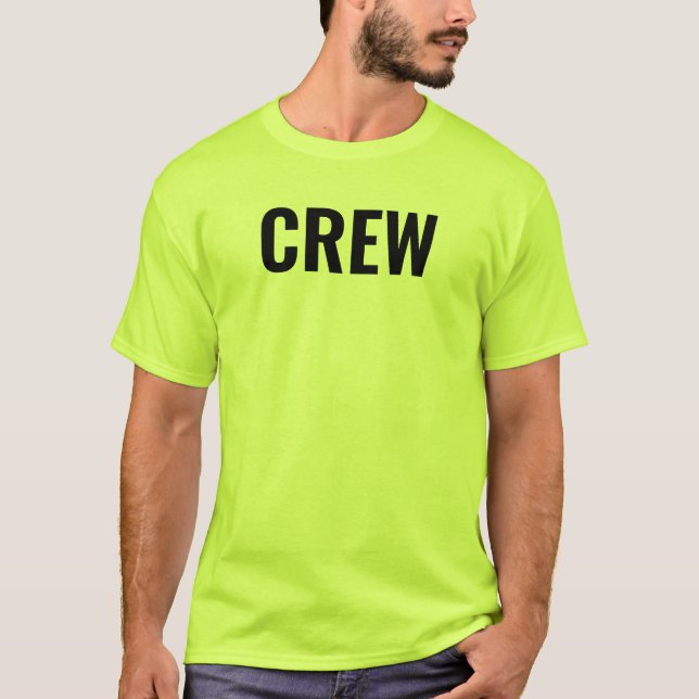 Camiseta Equipo de impresión de doble cara verde de segurid (Anverso)