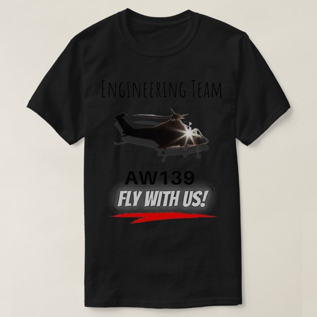 Camiseta Equipo de ingeniería AW139 (Diseño del anverso)