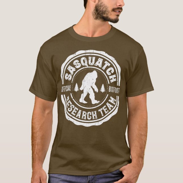 Camiseta Equipo de investigación de Sasquatch de piscifacto (Anverso)