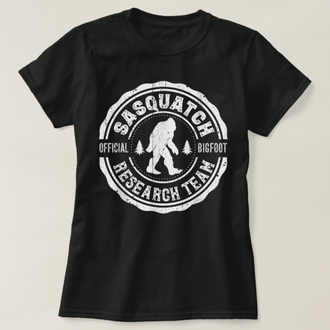 Camiseta Equipo de investigación de Sasquatch Masculino Ret (Diseño del anverso)