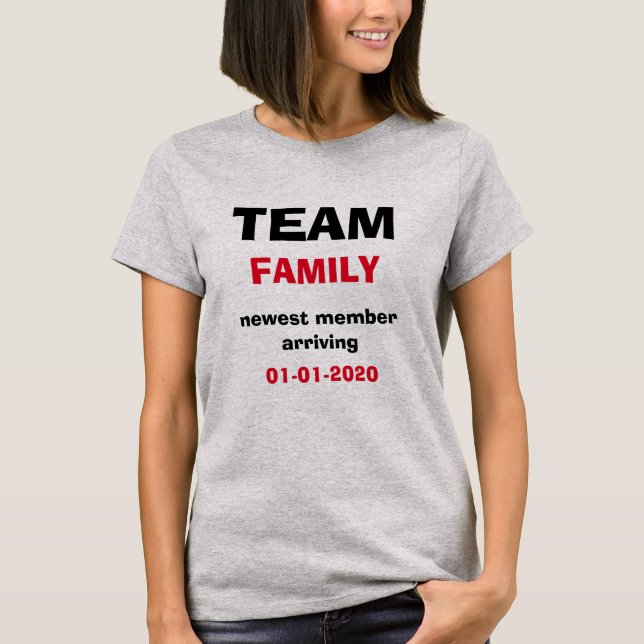 Camiseta Equipo de Invitación de Embarazo de Maternidad T C (Anverso)
