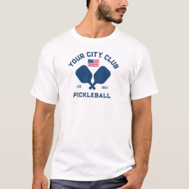 Camiseta Equipo de jugador del club de pickleball bandera e