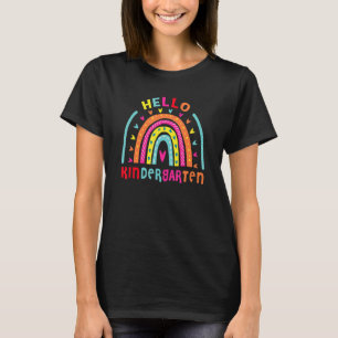 Camiseta Equipo de kindergarten Arcoiris Hola maestro de ni