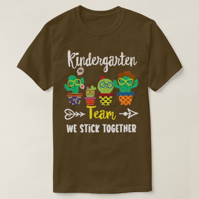 Camiseta Equipo de kindergarten, Enseñanza Funny Cactus de  (Diseño del anverso)