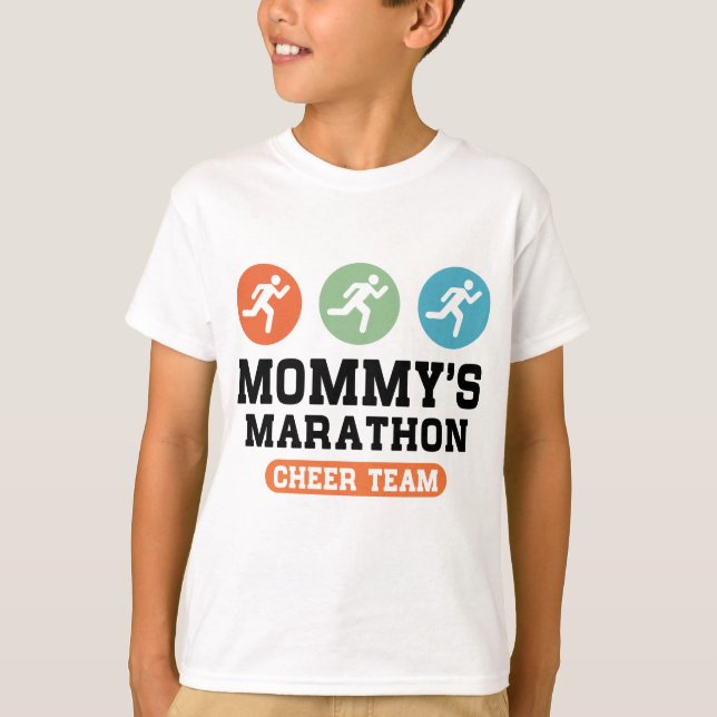 Camiseta Equipo de la alegría del maratón de la mamá (Anverso)