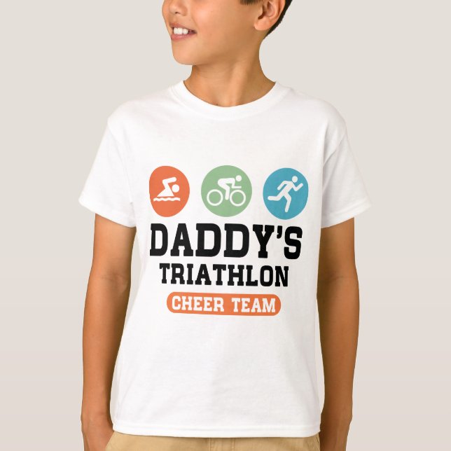 Camiseta Equipo de la alegría del Triathlon del papá (Anverso)