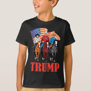 Camiseta Equipo de la bandera estadounidense Trump vaquero 