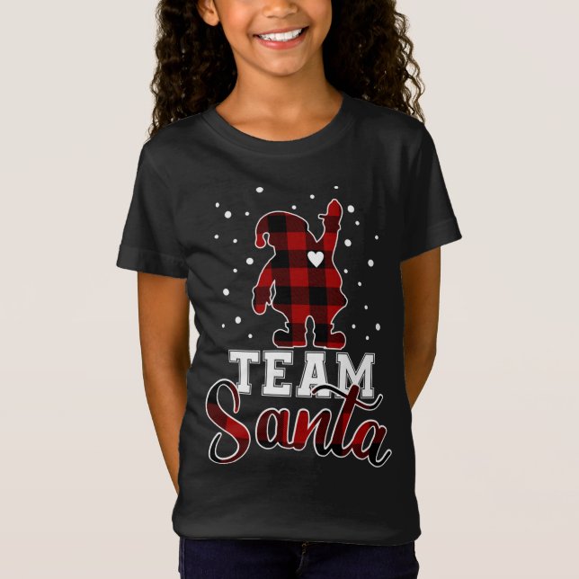 Camiseta Equipo de la familia de Navidades de cola de búfal (Anverso)
