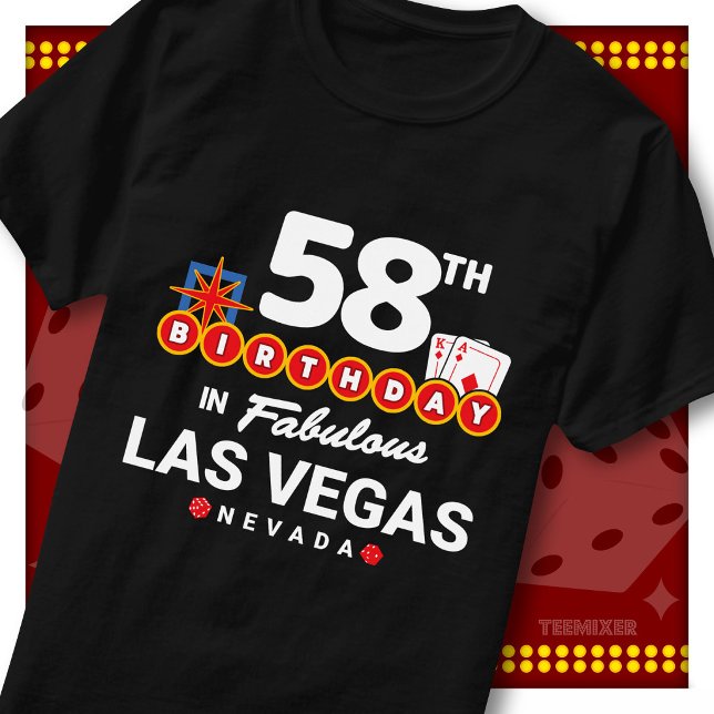 Camiseta Equipo de la fiesta de cumpleaños número 58 Las Ve (Subido por el creador)