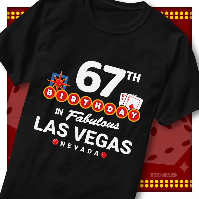Camiseta Equipo de la fiesta de cumpleaños número 67 Las Ve (Subido por el creador)
