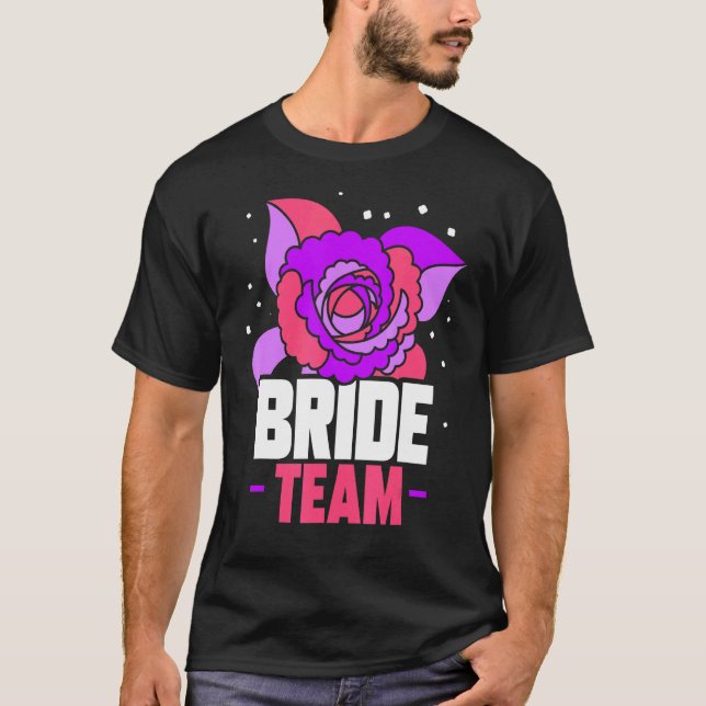 Camiseta Equipo de la Novia Boda Despedida de Soltera Fiest (Anverso)