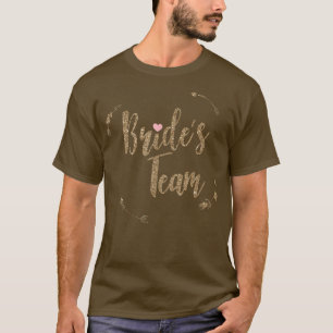 Camiseta Equipo de la Novia Despedida de Soltera Boda  Oro