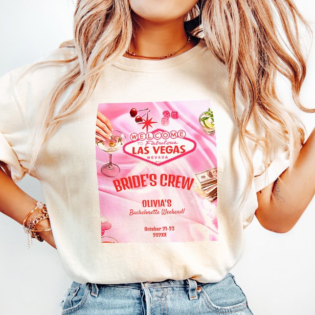 Camiseta Equipo de la Novia Las Vegas Poker Rosa Despedida  (Subido por el creador)