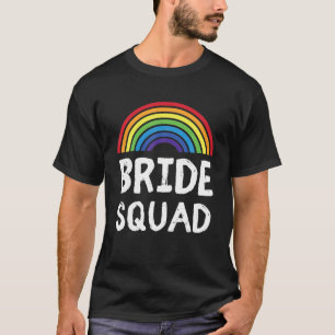 Camiseta Equipo de la Novia LGBT Lesbiana Fiesta de Boda Mu