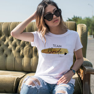 Camiseta Equipo de la Novia Moderno y Elegante Personalizad