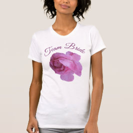 Camiseta Equipo de la novia rosa floral fiesta de soltera 