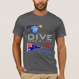 Camiseta Equipo de la zambullida una bandera número 36 de