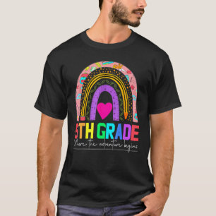 Camiseta equipo de maestros de arcoiris de 5to grado equipo