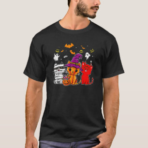 Camiseta Equipo de Maestros Retro Halloween Boo Gato