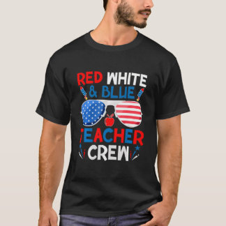 Camiseta Equipo De Maestros Rojo Blanco Y Azul 4 De Julio S