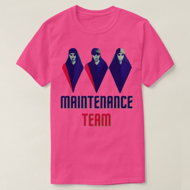 Camiseta Equipo de mantenimiento (Diseño del anverso)
