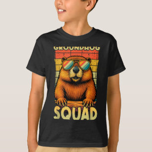 Camiseta Equipo de marmota Día feliz de la marmota Retro Vi