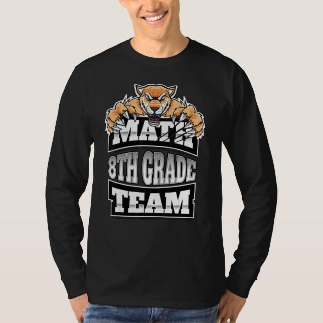 Camiseta Equipo de matemáticas Profesores de octavo grado E (Anverso)