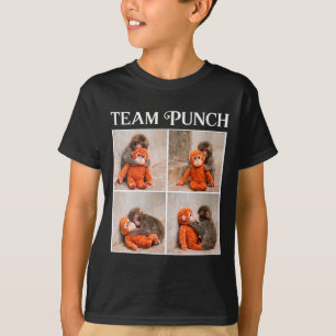 Camiseta equipo de monito bebé lindo de mujeres puñetazo