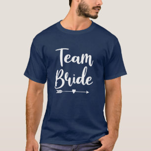 Camiseta Equipo de Mujeres Novia Flecha Corazón Fiesta de B