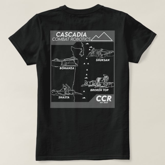 Camiseta Equipo de Mujeres Wireframe (Reverso del diseño)