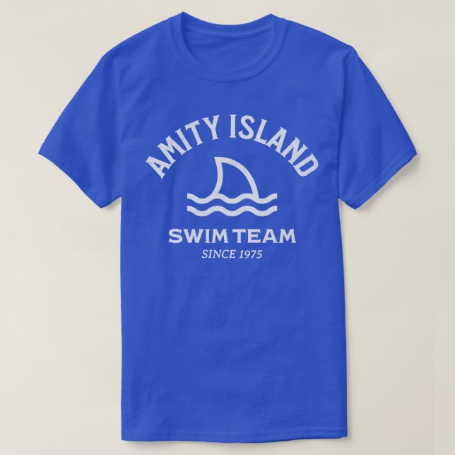 Camiseta Equipo De Natación De Amidad Island Desde 1975 1 (Diseño del anverso)