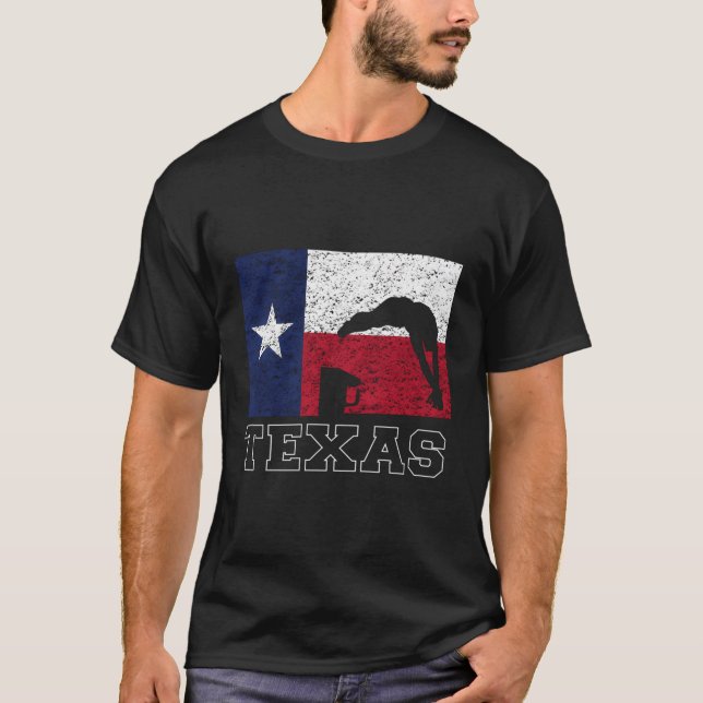 Camiseta Equipo De Natación De Texas Gire Tx Hogar Estrella (Anverso)