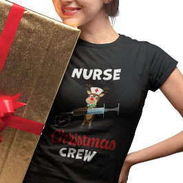 Camiseta Equipo de Navidad de enfermera Reno Copo de nieve