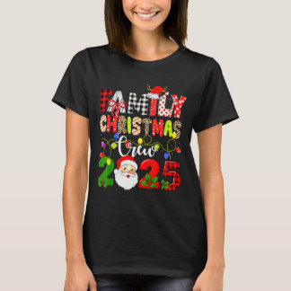 Camiseta Equipo de Navidad Familiar 2025 Traje a Juego Xmas