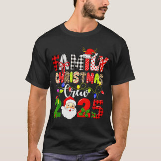 Camiseta Equipo de Navidad Familiar 2025 Traje a Juego Xmas