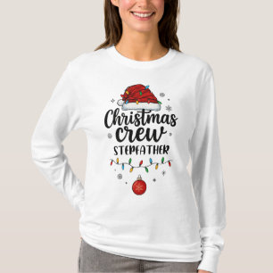 Camiseta Equipo de Navidad Padrastro Gorro de Santa a juego