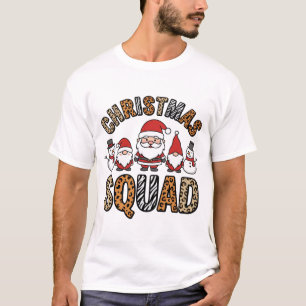 Camiseta Equipo de Navidad Santa Muñeco de Nieve Diseño de 