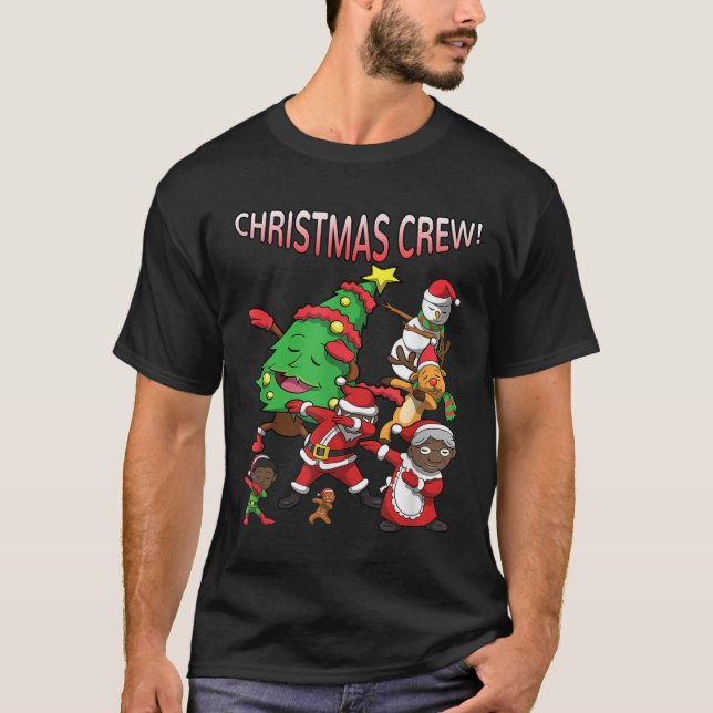 Camiseta Equipo de Navidades afroamericanos de Papá Noel (Anverso)