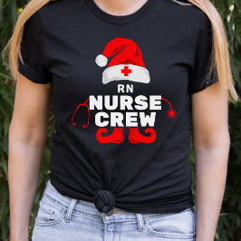 Camiseta Equipo de Navidades de Enfermeras Cute Elf RN