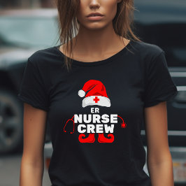 Camiseta Equipo de Navidades de enfermería de Cute Elf