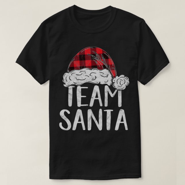Camiseta Equipo de Navidades de Santa  Disfraces Familia Ma (Diseño del anverso)