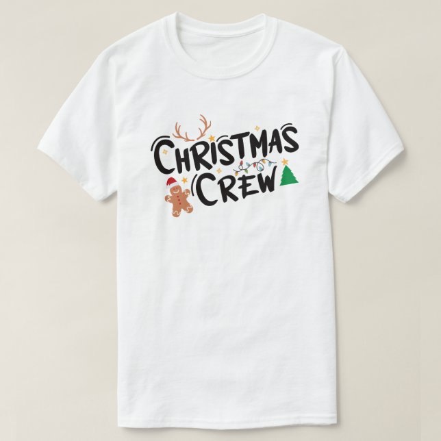 Camiseta Equipo de navidades en blanco y negro y texto mult (Diseño del anverso)