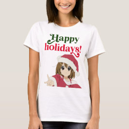 Camiseta Equipo de Navidades Kawaii, Chica Anime
