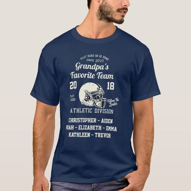 Camiseta Equipo de nietos favoritos de fútbol del abuelo (Anverso)